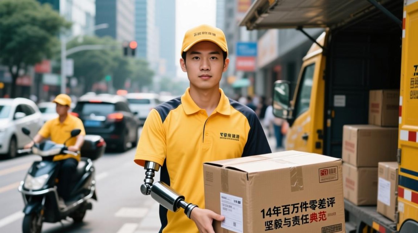 独臂快递员14年高效服务百万件货物，零差评口碑传颂-图2