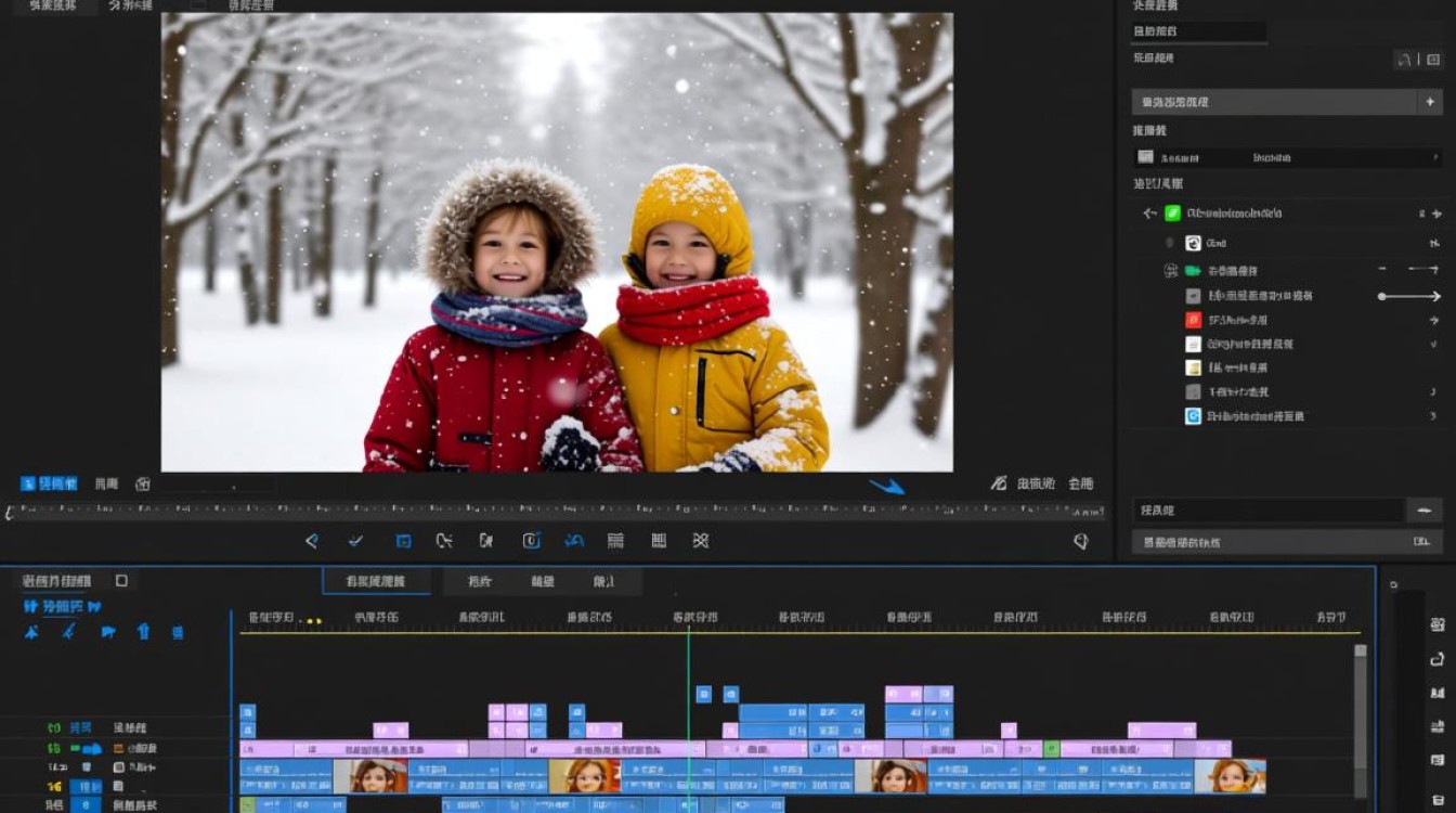 冬日童趣，儿童下雪视频剪辑技巧揭秘-图1