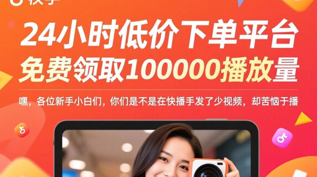 快手免费领取10000播放量，24小时低价下单平台大揭秘！-图1