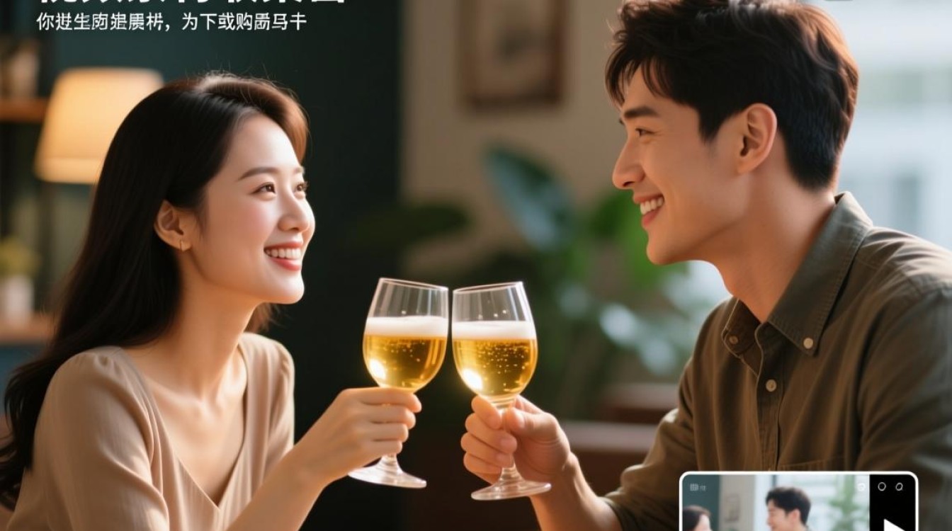 情侣甜蜜碰杯瞬间，视频剪辑攻略-图1