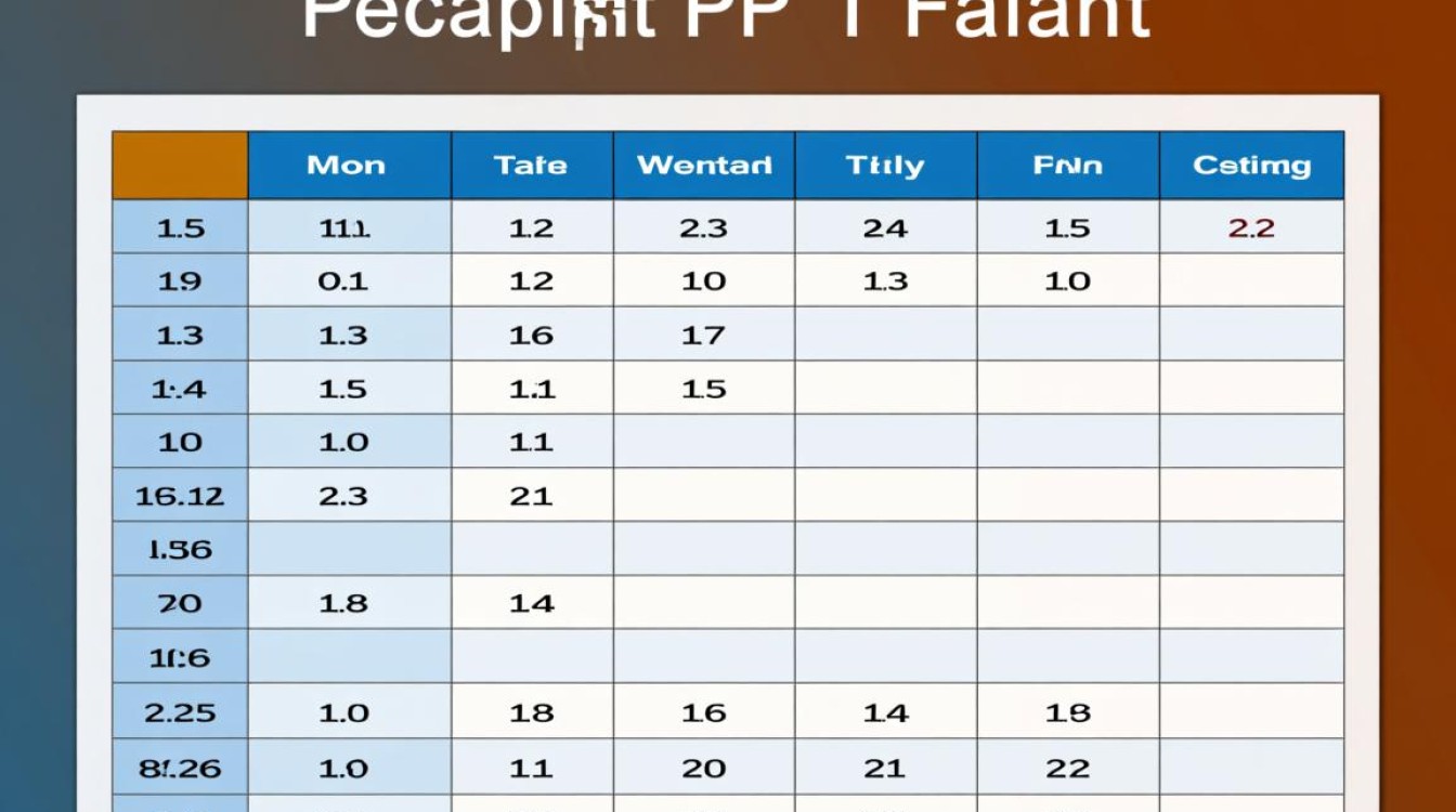 PPT中如何精确绘制并格式化表格，使其既美观又实用？-图1