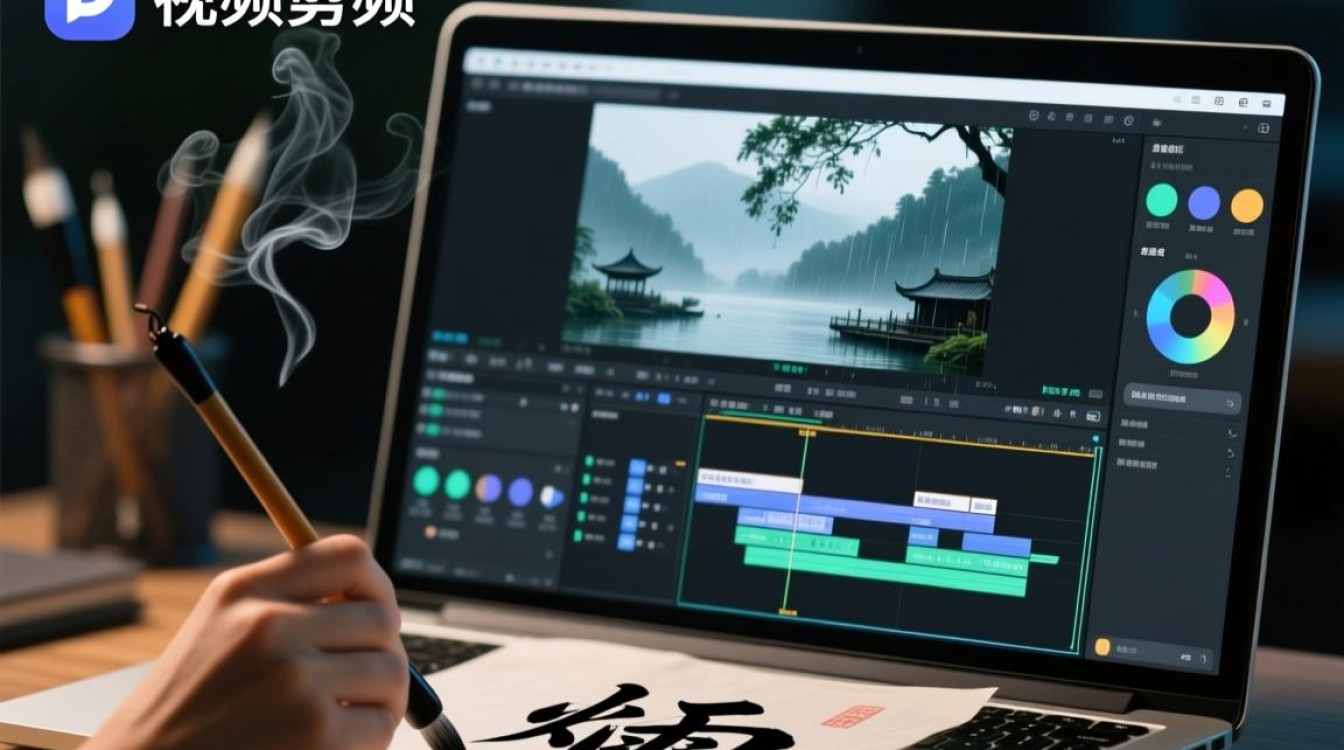 烟雨毛笔视频剪辑教程，新手如何轻松掌握毛笔书写视频剪辑技巧？-图1