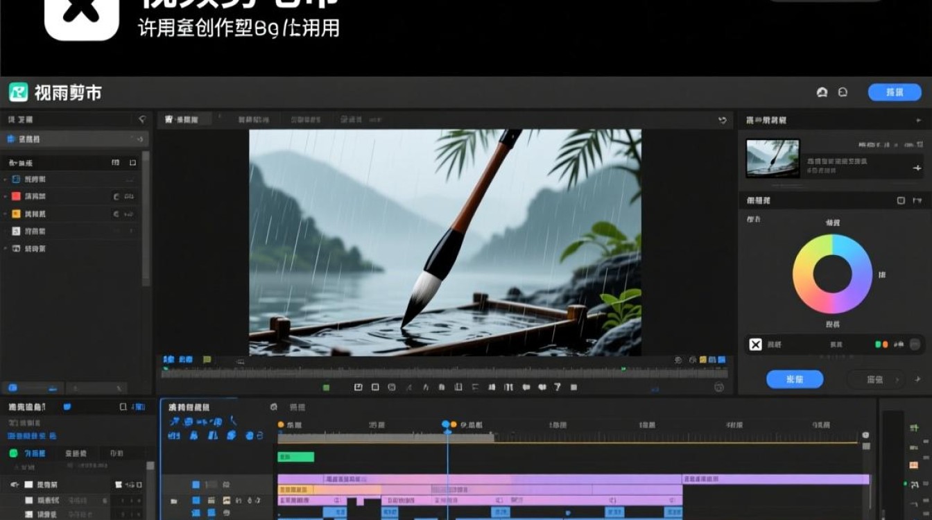 烟雨毛笔视频剪辑教程，新手如何轻松掌握毛笔书写视频剪辑技巧？-图3