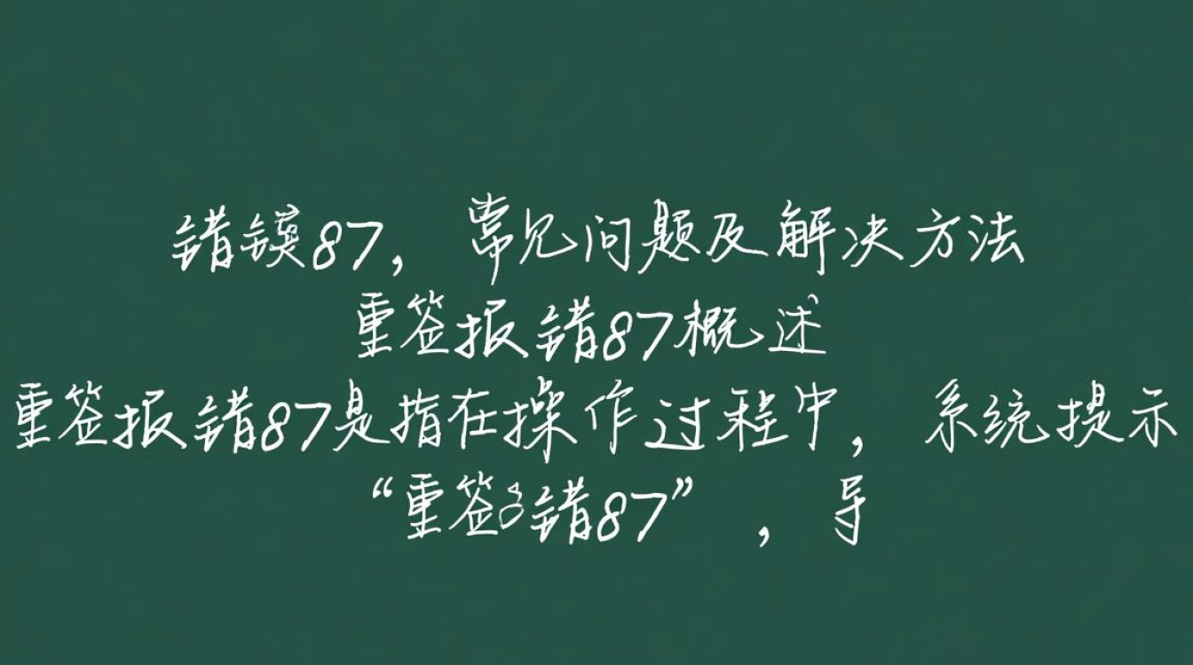 重签报错87，为何频繁遇到，解决方法是什么？-图1