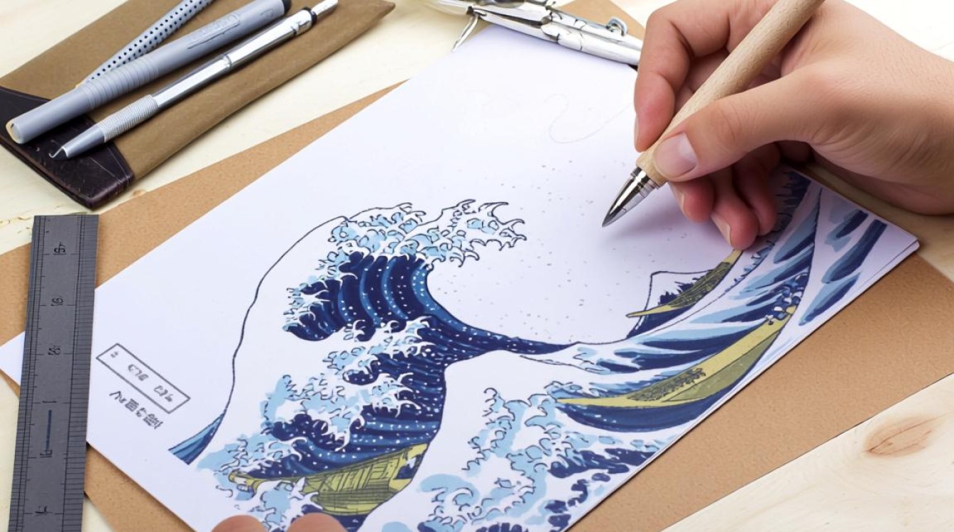 如何画浪，揭秘海洋波涛的绘画技巧与艺术奥秘-图2