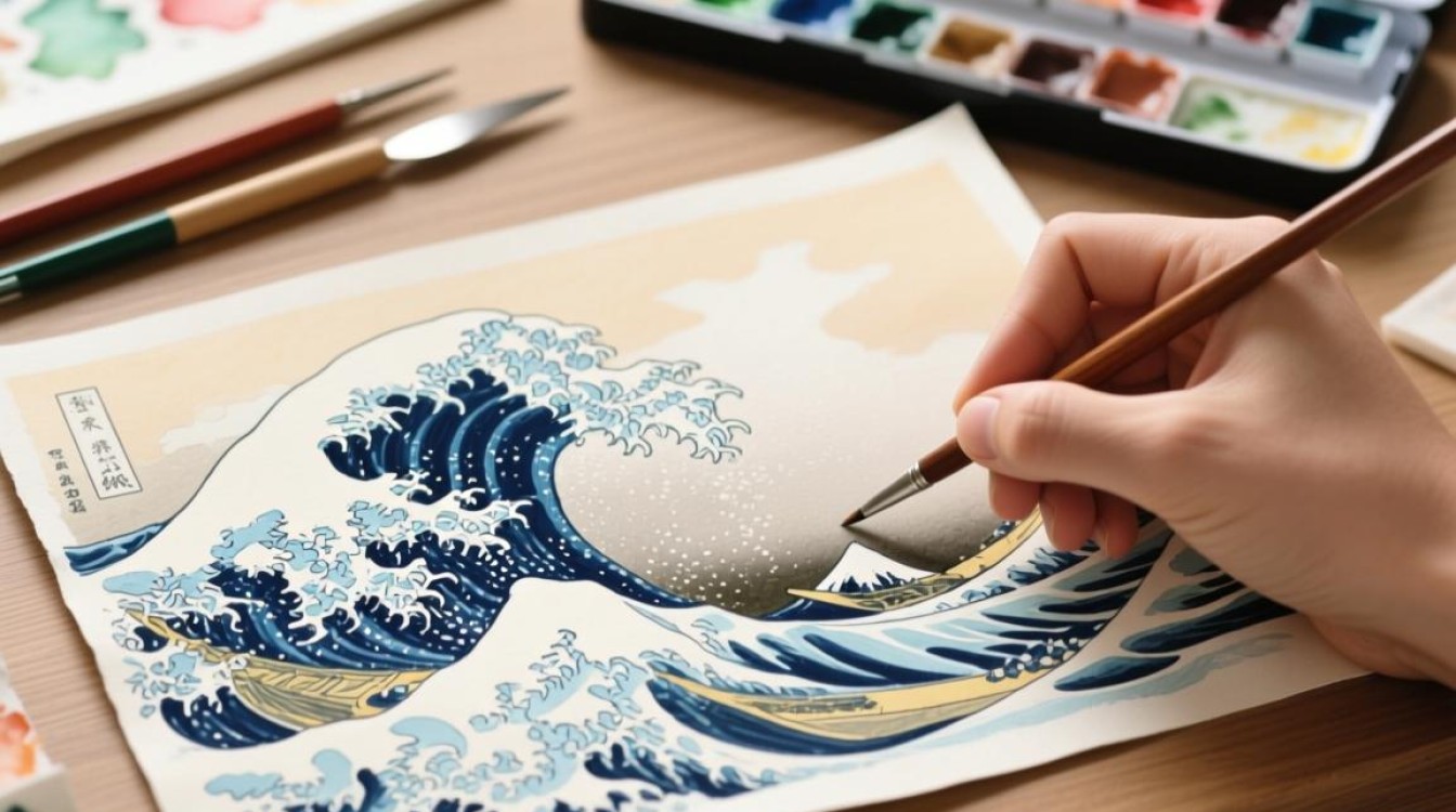 如何画浪，揭秘海洋波涛的绘画技巧与艺术奥秘-图3