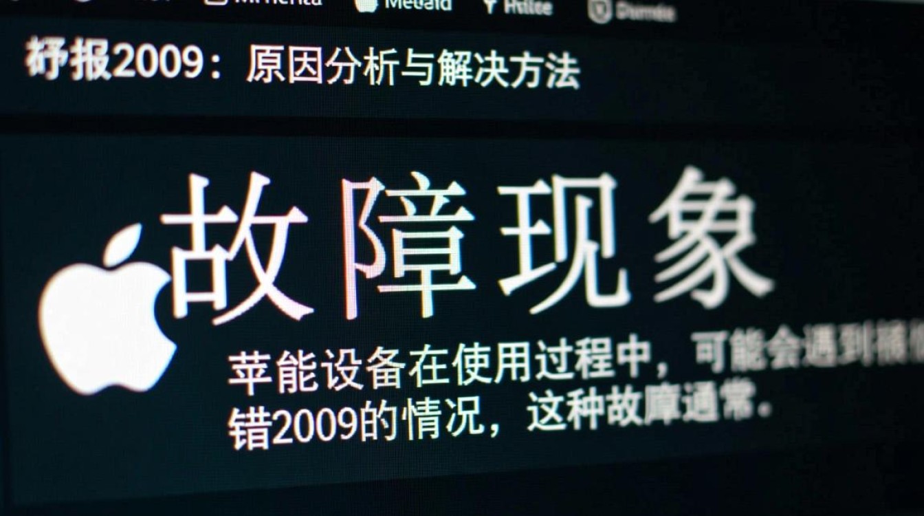 苹果故障报错2009为何频繁出现？用户困惑如何解决？-图1
