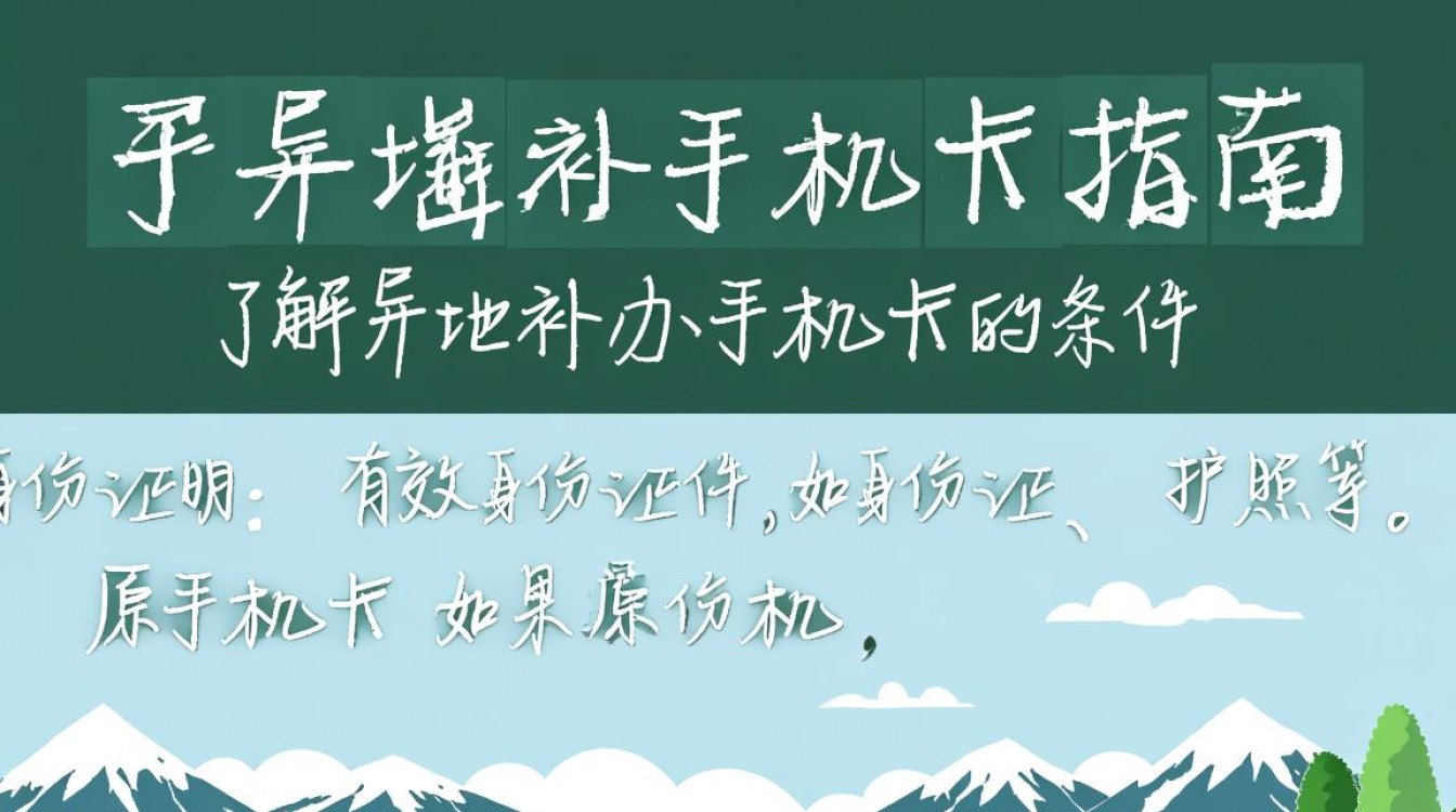 异地补办手机卡流程是什么?有哪些注意事项和常见问题?-图1 异地补办手机卡流程是什么?有哪些注意事项和常见问题?-图1