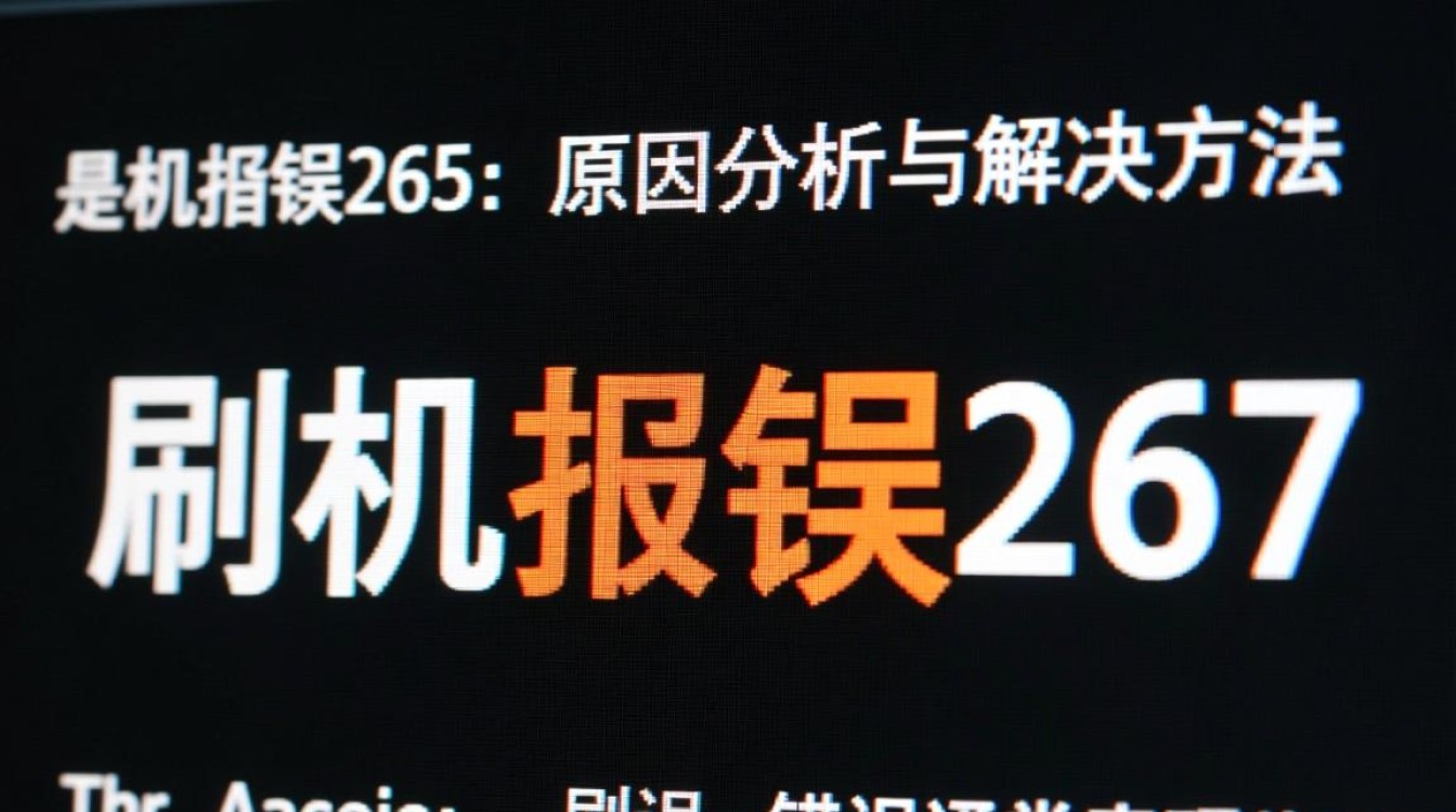 刷机报错265是什么原因导致的？如何解决这个常见问题？-图1