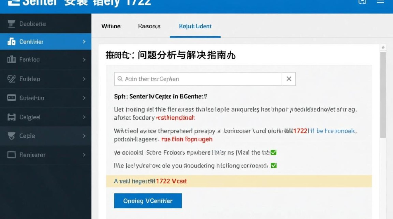 vcenter安装错误代码1722，究竟是什么原因导致安装失败？-图1