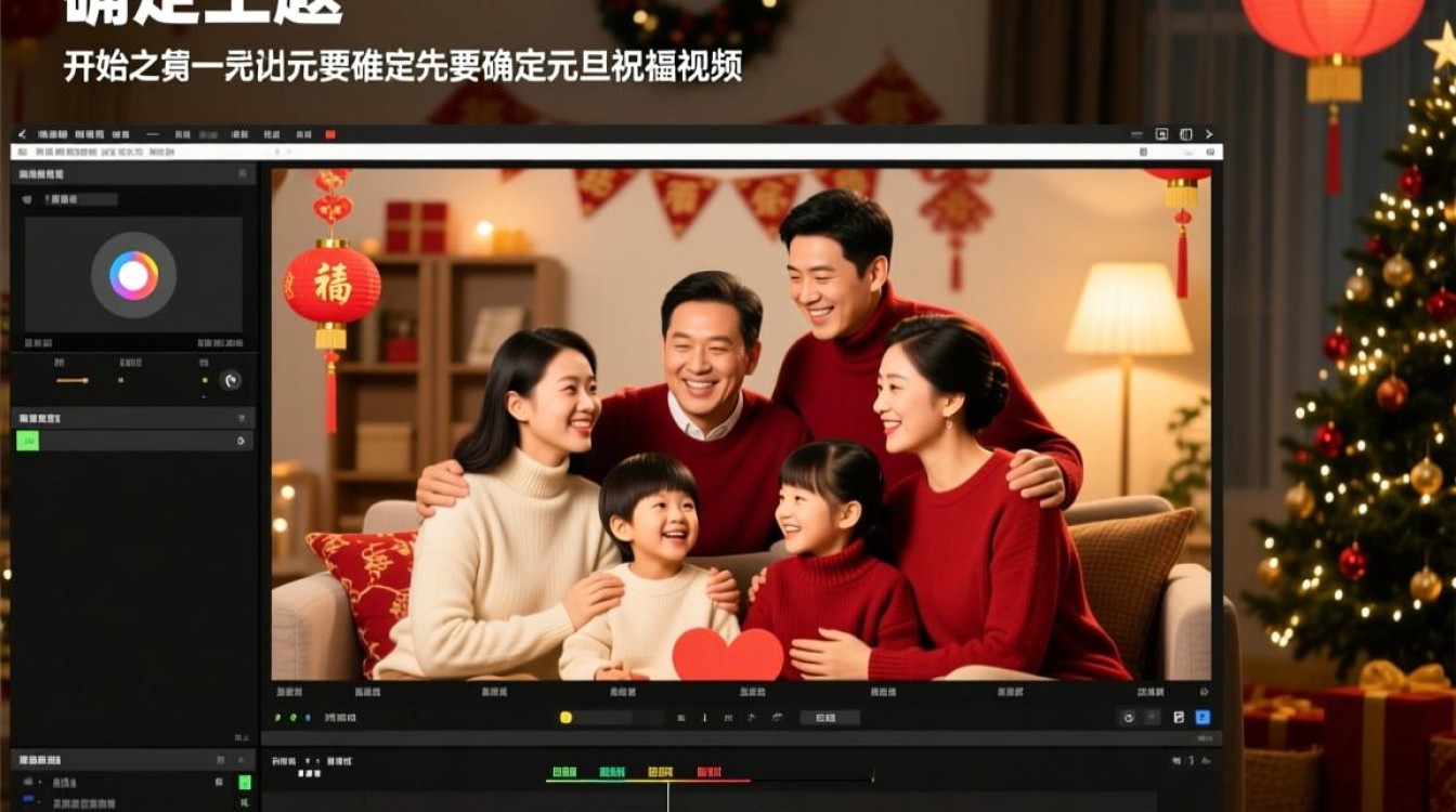 如何巧妙剪辑制作元旦祝福视频，创意表达新年心意？-图1