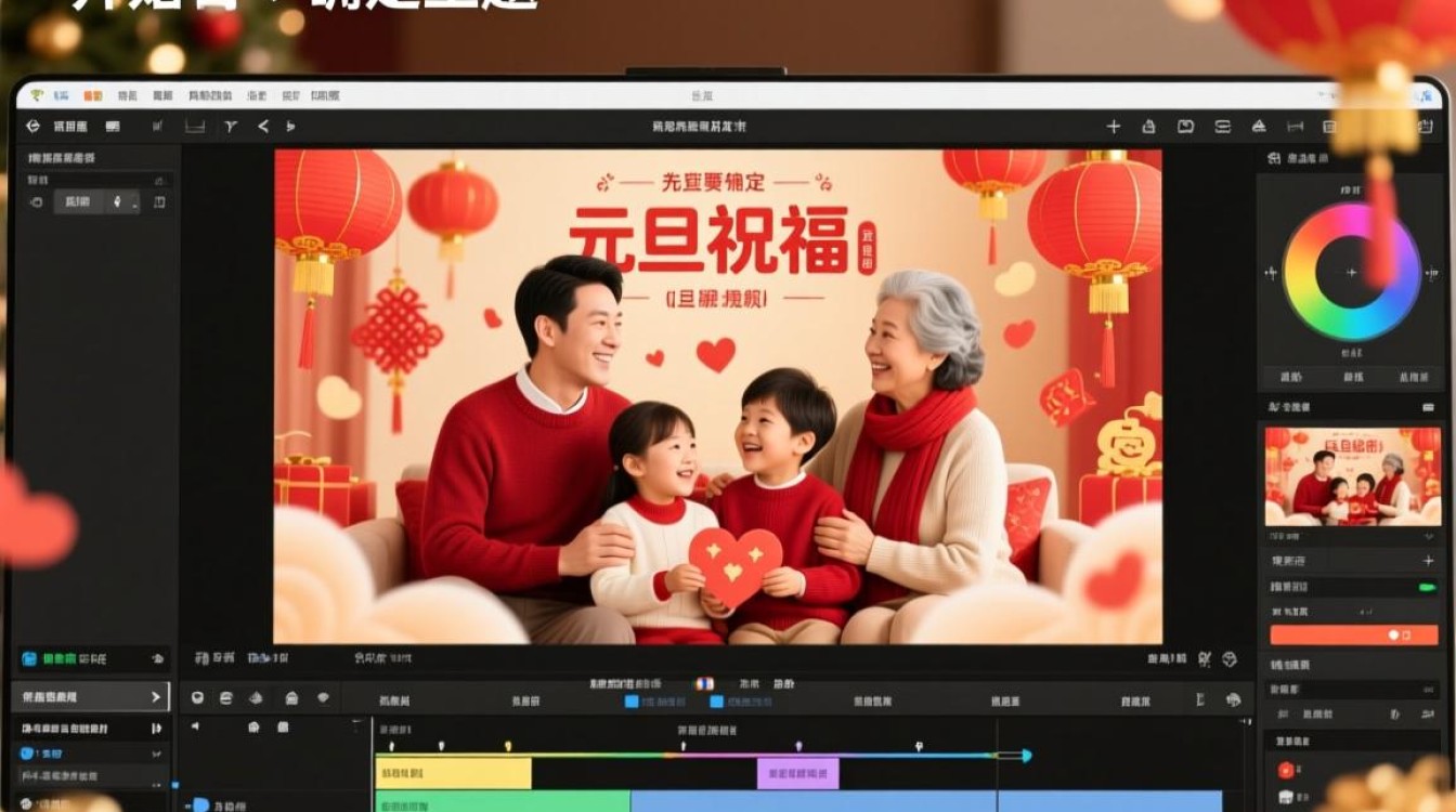 如何巧妙剪辑制作元旦祝福视频，创意表达新年心意？-图3