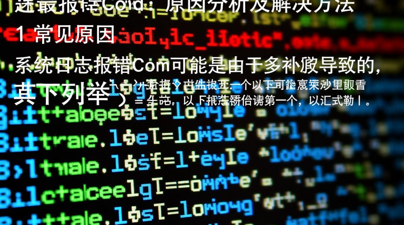 系统日志频繁出现com错误，究竟是什么原因导致，该如何解决？-图1