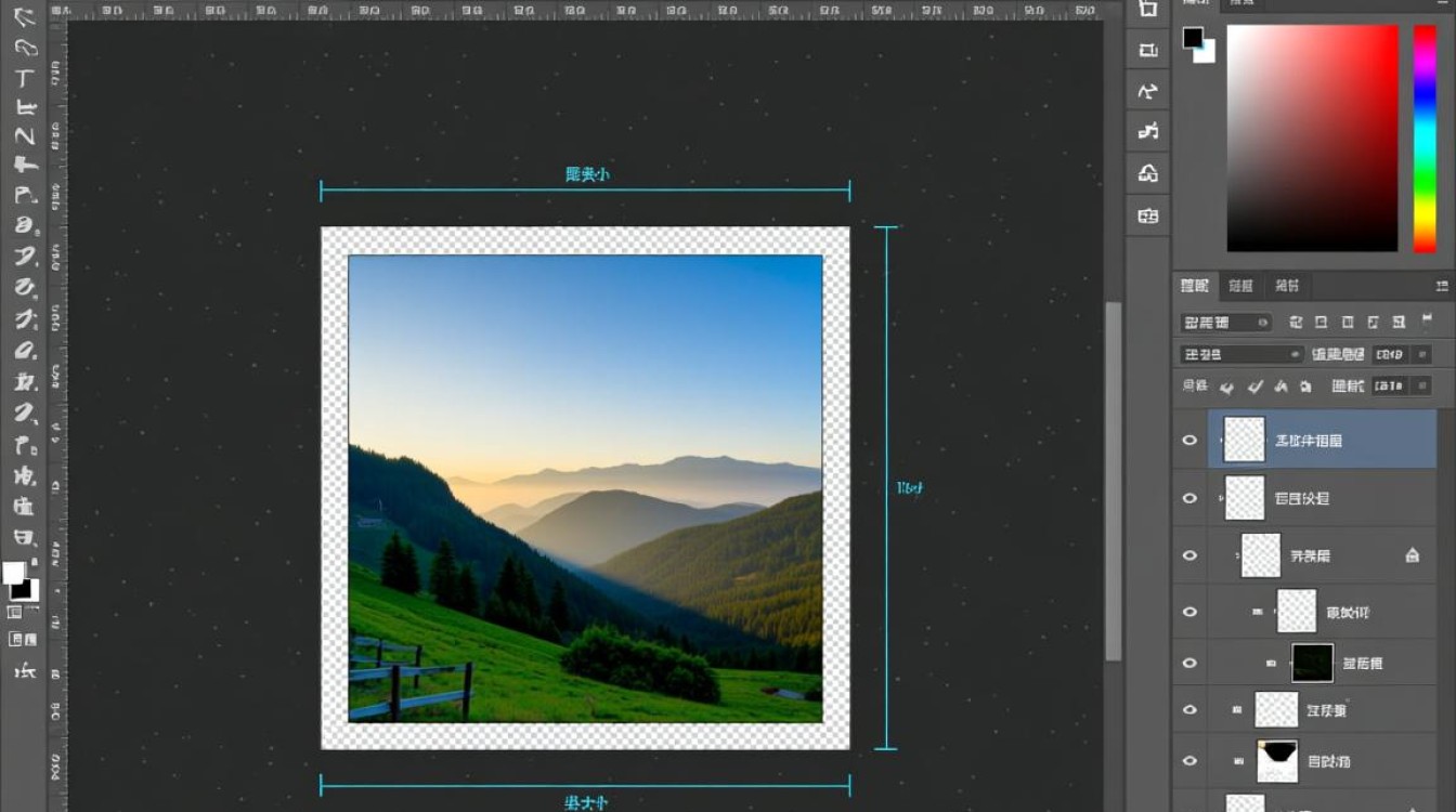 Photoshop图层调整技巧，究竟如何精确改变图层尺寸？-图2