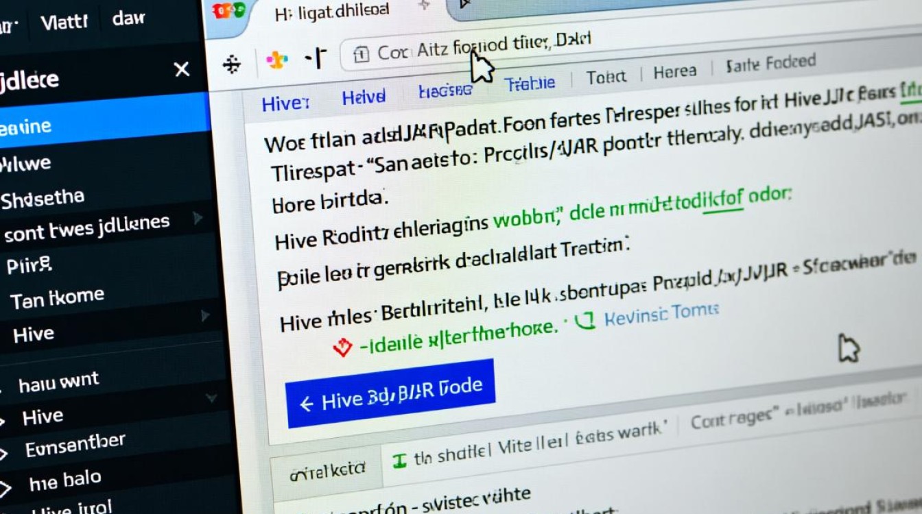 Hive添加JAR包时频繁报错,究竟是什么原因导致这一技术难题?-图1 Hive添加JAR包时频繁报错,究竟是什么原因导致这一技术难题?-图1