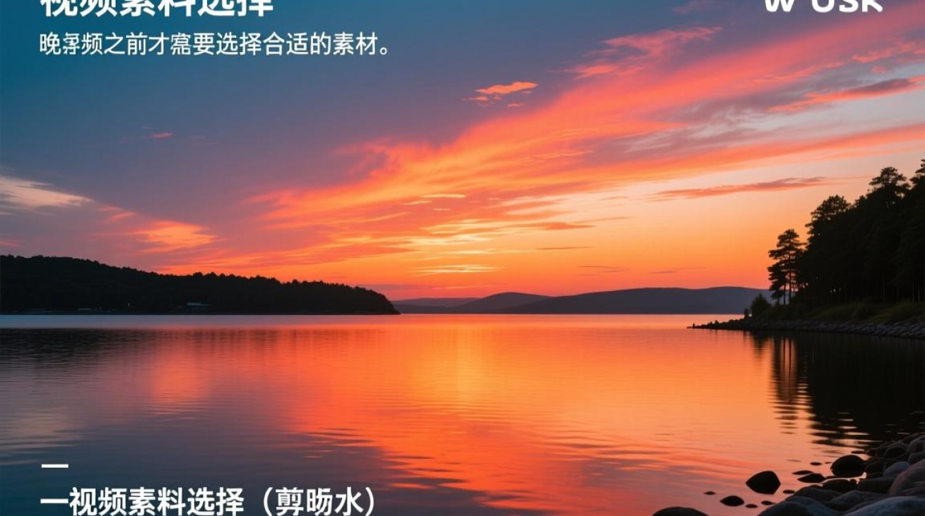 水边晚霞视频剪辑技巧详解，如何制作惊艳的短视频？-图1