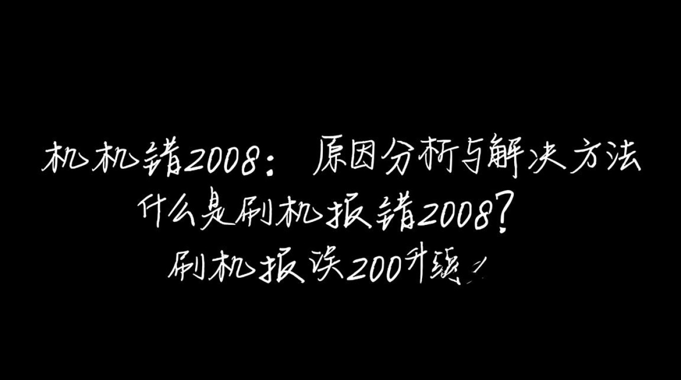 刷机报错2008背后真相揭秘，手机故障还是系统问题？-图2