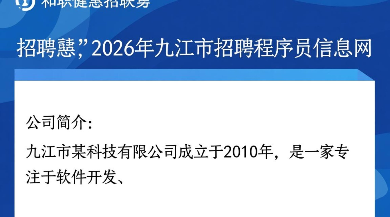2026年九江程序员招聘信息汇总，哪些岗位最抢手？长尾疑问标题如何制定？-图1