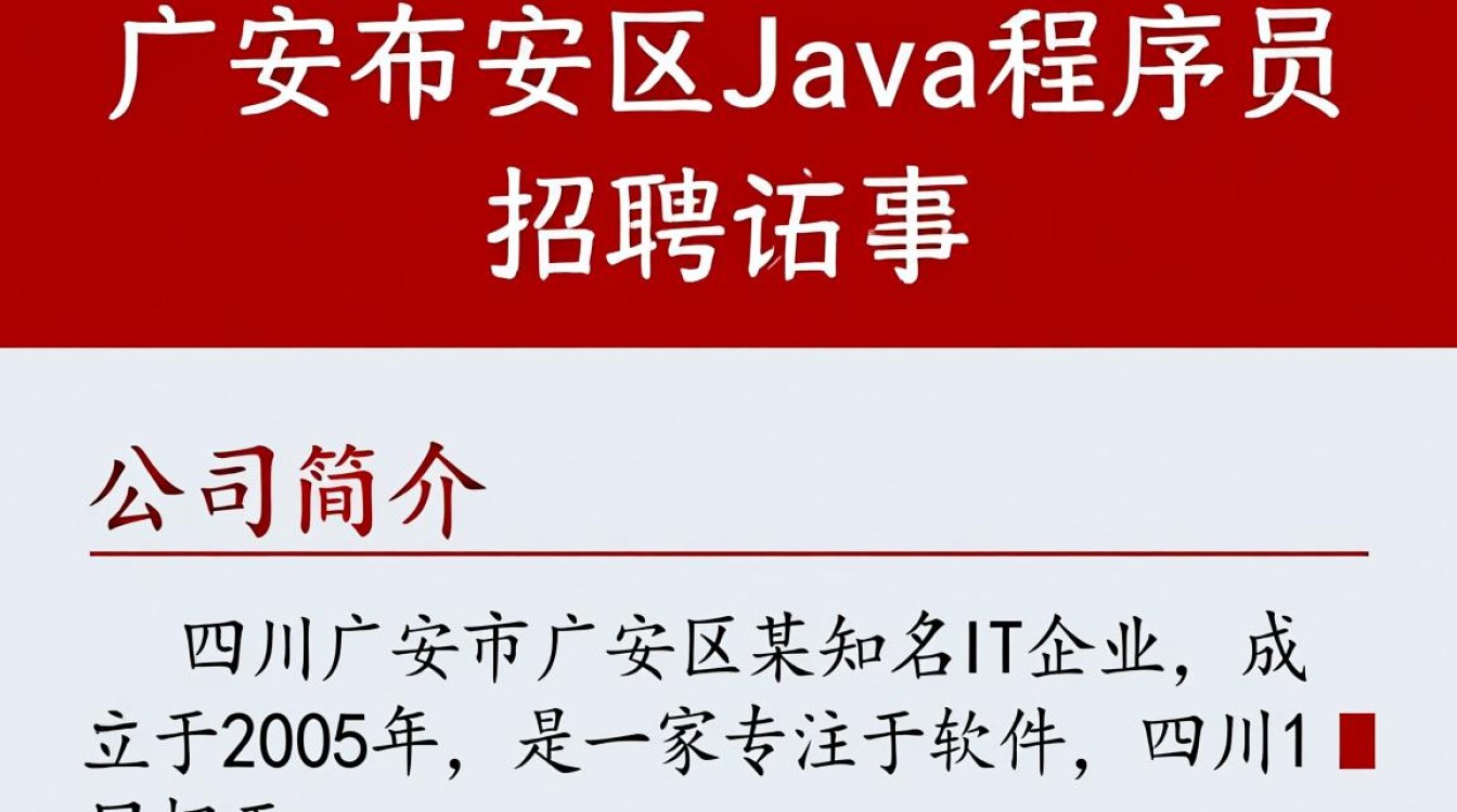 四川广安市广安区Java程序员招聘,薪资待遇如何?工作环境怎样?-图2 四川广安市广安区Java程序员招聘,薪资待遇如何?工作环境怎样?-图2