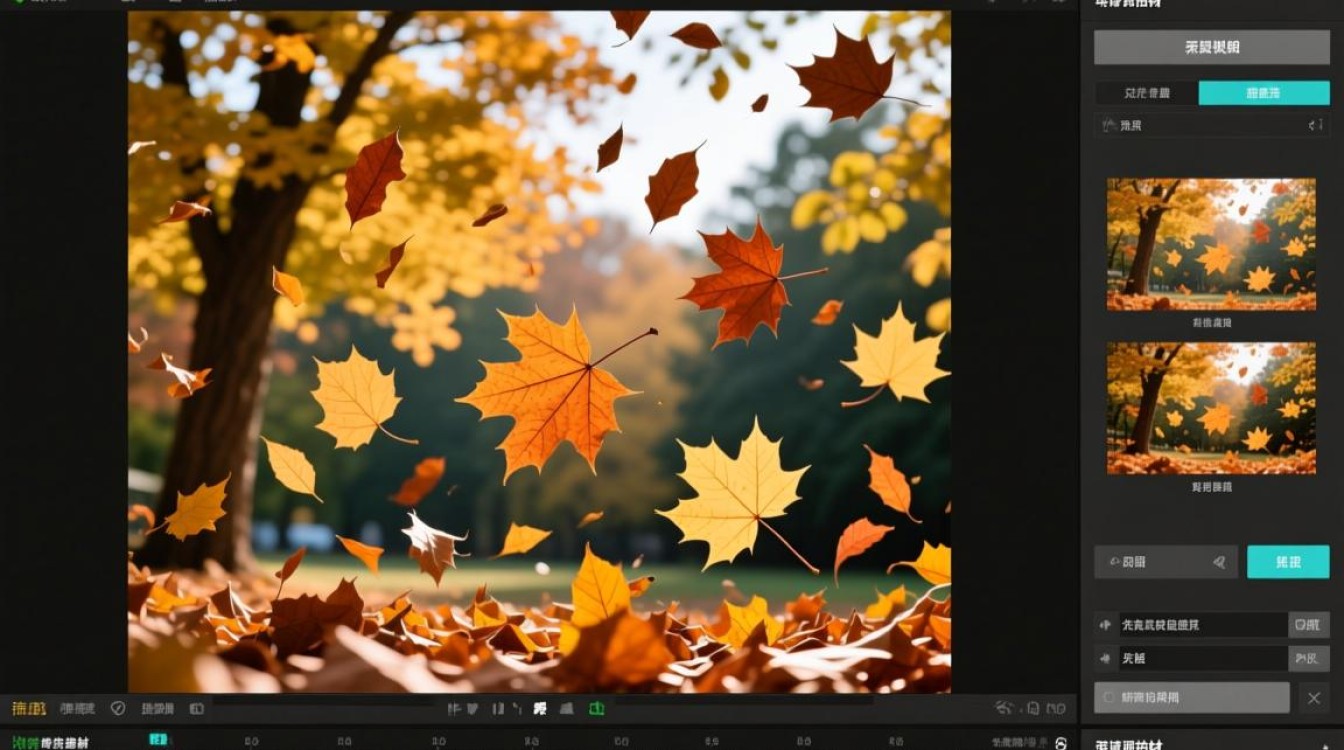 如何巧妙剪辑树叶掉落画面，打造引人入胜的视频效果？-图1