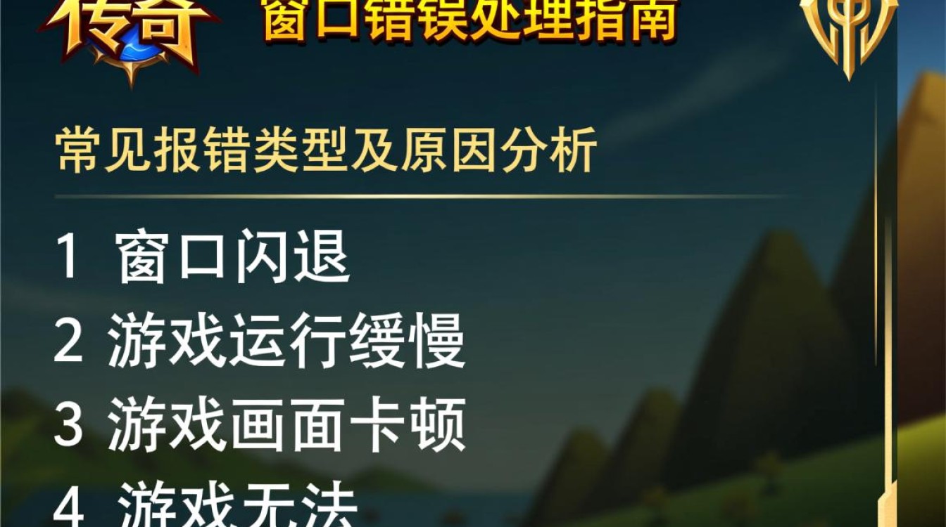 传奇游戏为何频繁出现窗口报错？探究原因及解决方法-图1
