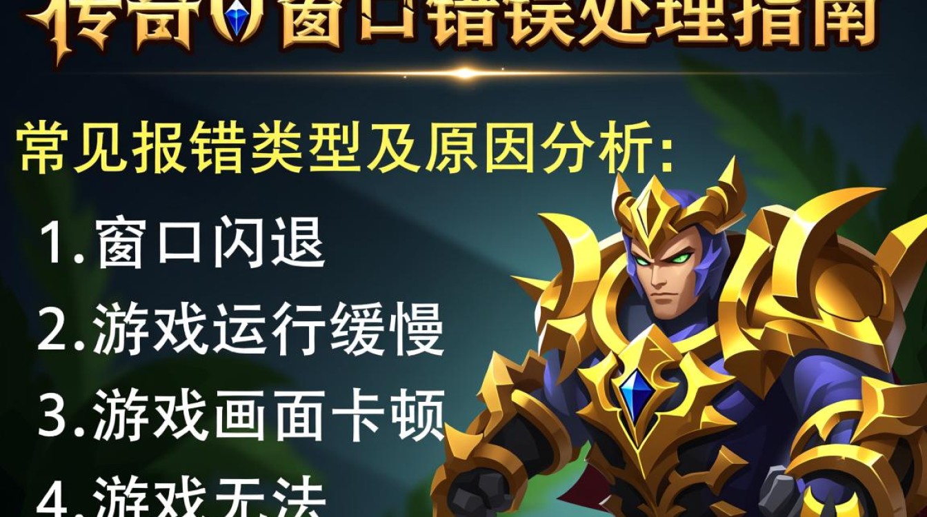 传奇游戏为何频繁出现窗口报错？探究原因及解决方法-图2