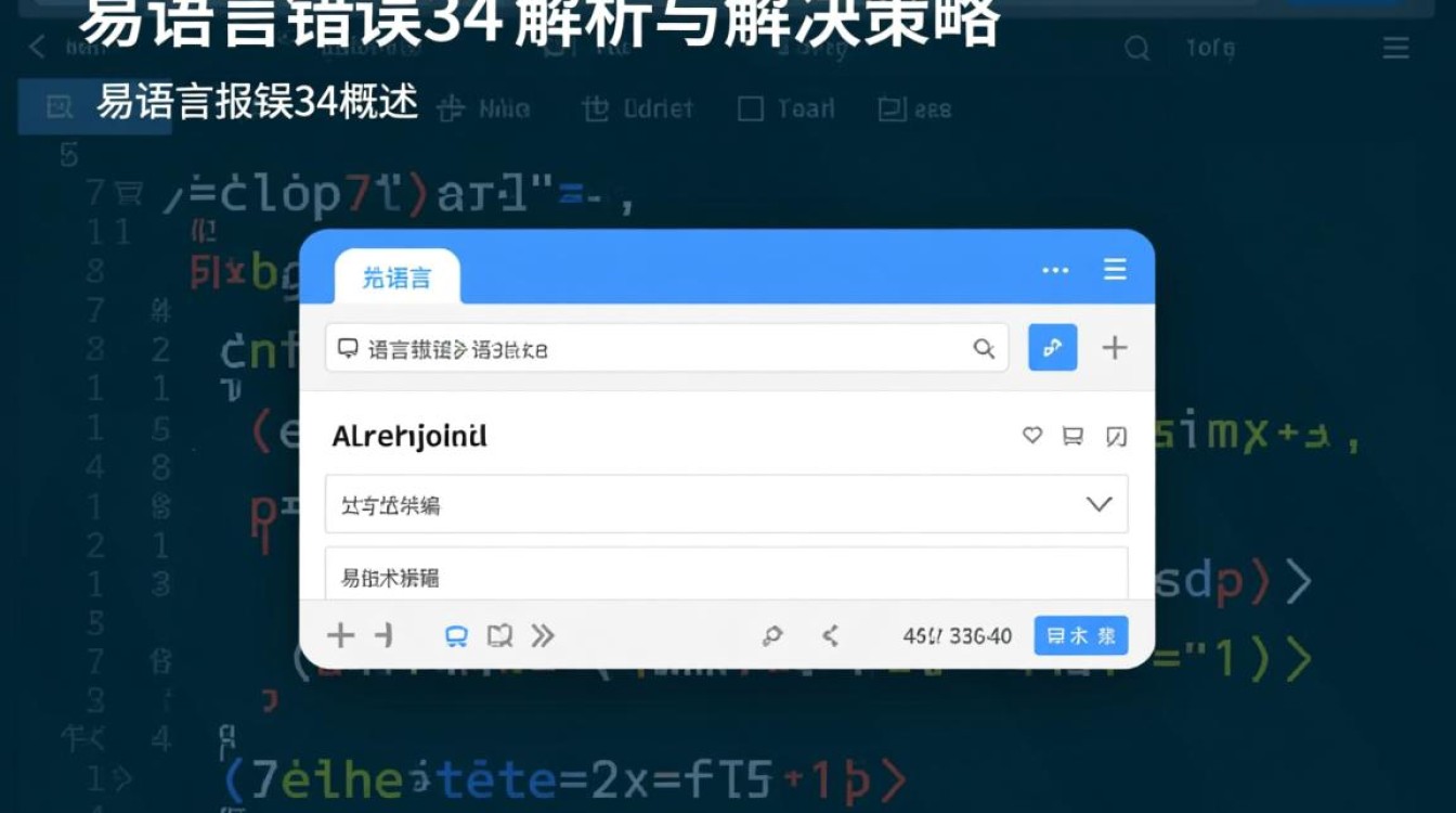 易语言报错34详解,如何快速定位及解决易语言常见错误问题?-图1 易语言报错34详解,如何快速定位及解决易语言常见错误问题?-图1