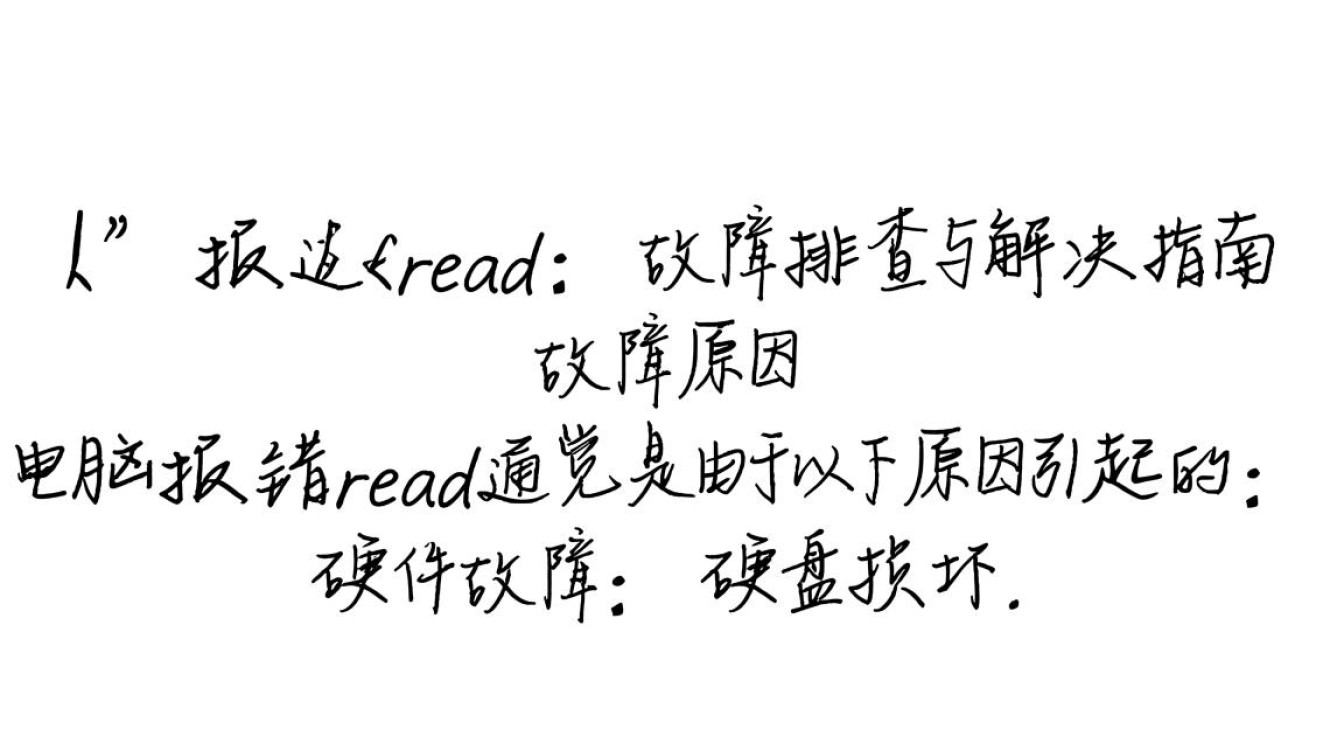 电脑频繁报错read是什么原因导致的？如何快速解决？-图2