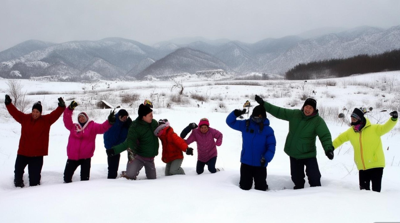 山西网友雪里撒欢 跪着走假装深雪-图2