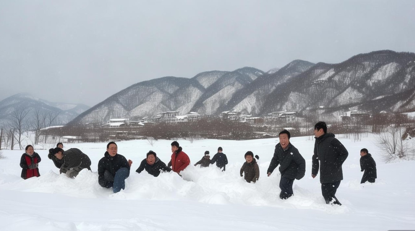 山西网友雪里撒欢 跪着走假装深雪-图3